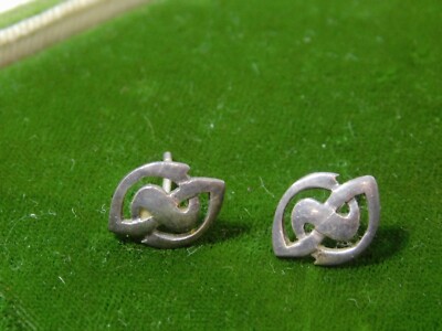 Vintage Kh Kit Heath 93 Sterling Silber Keltisches Design Ohrstecker 8d128