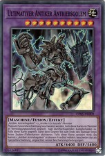 YU-GI-OH, ULTIMATIVER ANTIKER ANTRIEBSGOLEM, SR, OP05-DE009, TOP