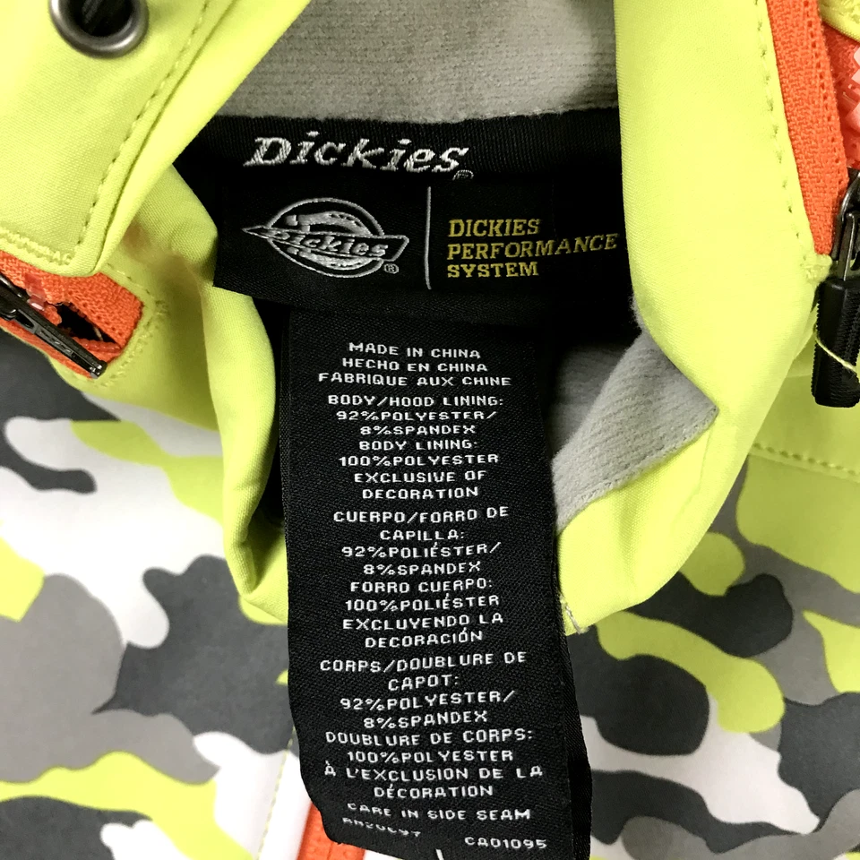 Chaqueta Dickies Mujer Grande Amarilla Camuflada Cremallera Completa Extraíble Capucha Rendimiento Foto 2 de 4