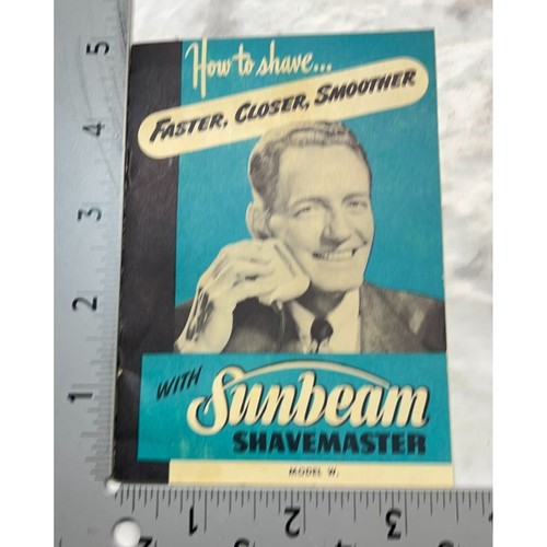 Sunbeam Shavemaster Modelo con Folleto de Instrucciones Manual de Afeitado Años 50 De Colección - Imagen 7 de 8