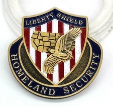 Operation Liberty Shield Security Challenge Coin Measures 1 3/4 x 1 3/4