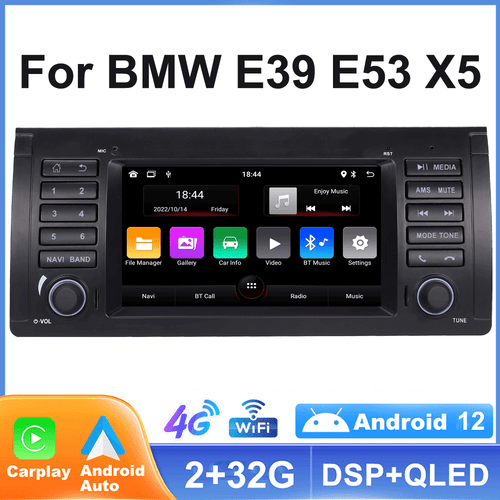 Car Stereo Radio for BMW 5 Series E39 X5 M5 GPS Navigation DAB Android Head Unit - Picture 1 of 14