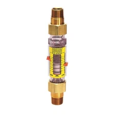 NEW HEDLAND Mechanical Flowmeter: Water, 325 psi Max. Pressure, Brass,H625-010-R