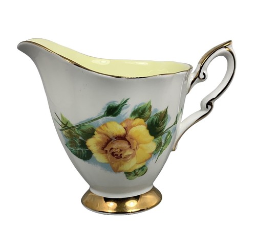 Royal Standard Creamer World Famous Roses Yellow Fine Bone China England Vintage - Imagen 19 de 19
