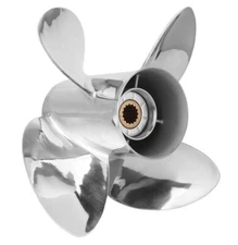 4 Blades Outboard Propeller Stainless Steel 13 x 19 RH Pitch For YAMAHA Engine