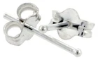 Sterling Silver Round Ball Stud Earrings Nickel Free!!!