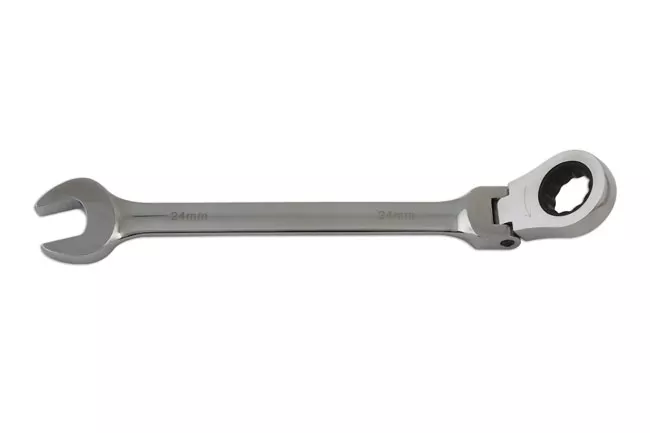 325mm LONG RATCHET RING SPANNER WRENCH 24mm FLEXI HEAD SPECIAL FOR AUTOMOTIVE