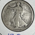 1917-D Obverse Walking Liberty Silver Half Dollar