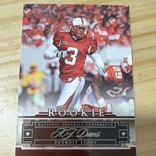 Playoff A.J. Davis Detroit Lions Football Rookie Sports Trading Card #196. rookie card picture