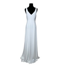 Show me your Mumu white chiffon floor length wedding dress size M