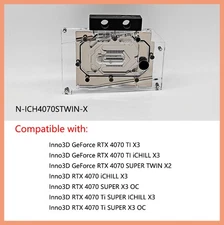 Granzon N-ICH4070STWIN-X GPU Water Block for INNO3D RTX 4070 SUPER TWIN X2