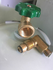 POL LPG CYLINDER  TO 3/8"  BSP L/H RIGHT ANGLE FITTING  ADAPTER PRIMUS