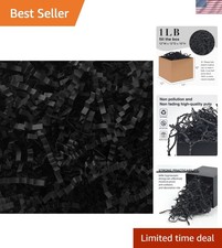 1LB Crinkle Cut Paper Shred Filler for Gift Box Bag and Basket On Holidays Black