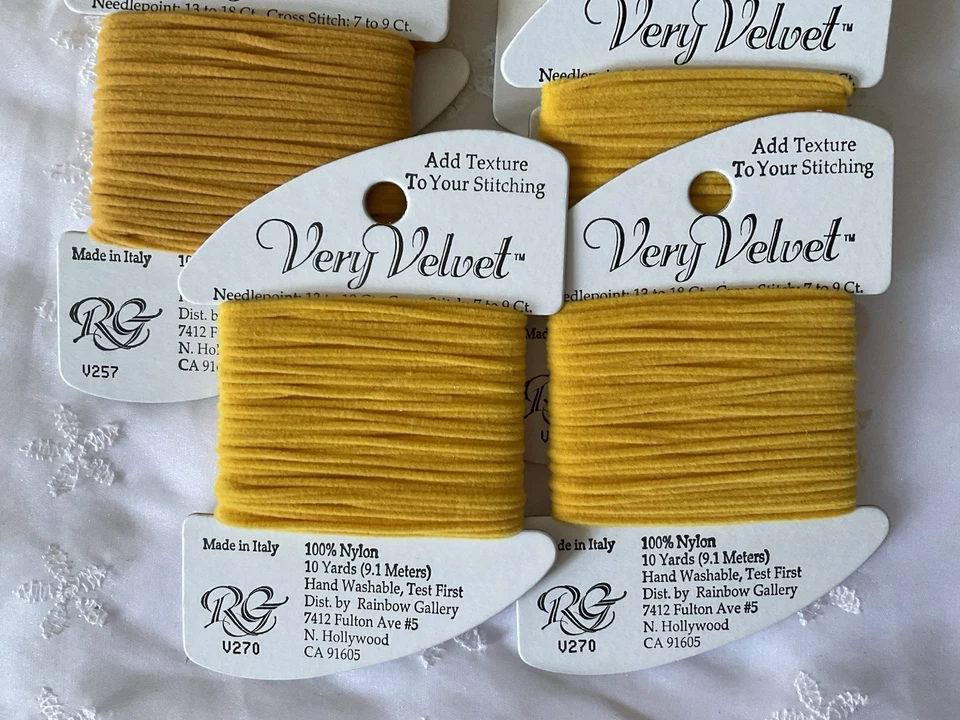 Needlepoint Embroidery Thread Rainbow Gallery Lot of 7 Very Velvet Goldenrod New - Image 3 of 3