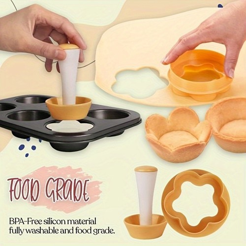Set di stampi per torta, stampo per biscotti, stampo per torta fai da te, stampo per tazza per torta, stampo per biscotti, 4526 - Foto 6 di 10