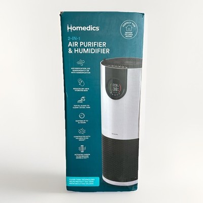 2-In-1 Air Purifier & Evaporative Humidifier for Large Rooms HEPA Air Cleaner, F