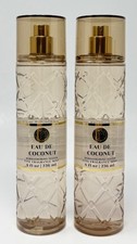 2 NEW BATH  BODY WORKS EAU DE COCONUT FINE FRAGRANCE MIST SPRAY 8 OZ LARGE