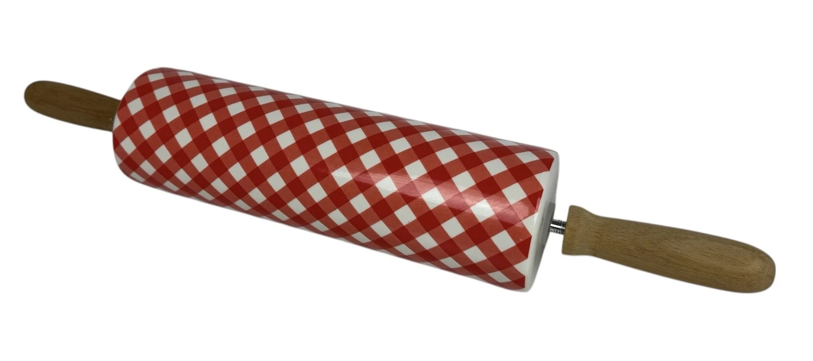 The Pioneer Woman Red Gingham Rolling Pin Ceramic Wood Handles Baking Kitchen
Opens in a new window