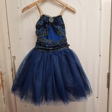Children's REVOLUTION Royal Blue Dancewear Dress UK6-7yrs - CG A23
