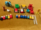 25 Vtg Fisher Price Little People Misc - 13 people, 5 Vehicles, 3 Animals,4 Misc