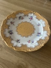 Set 6 Piatti Decorativi Bavaria, Doratura Ricca E Motivi Floreali