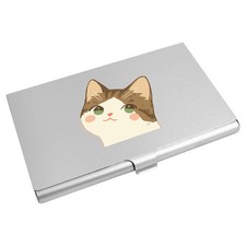 'Cute Cat with Green Eyes' Business Card Holder (CH00056440)