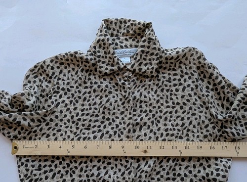 Camicia donna Brooks Brothers 100% seta taglia 4 stampa animalier - Foto 6 di 7