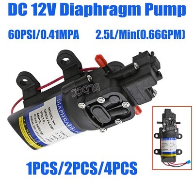 1PCS/2PCS/4PCS Micro Water Pump Pressure Diaphragm Self Priming Pump DC12V 60PSI
