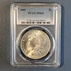1885 $1 Morgan Silver Dollar PCGS MS64 Blast White Uncirculated