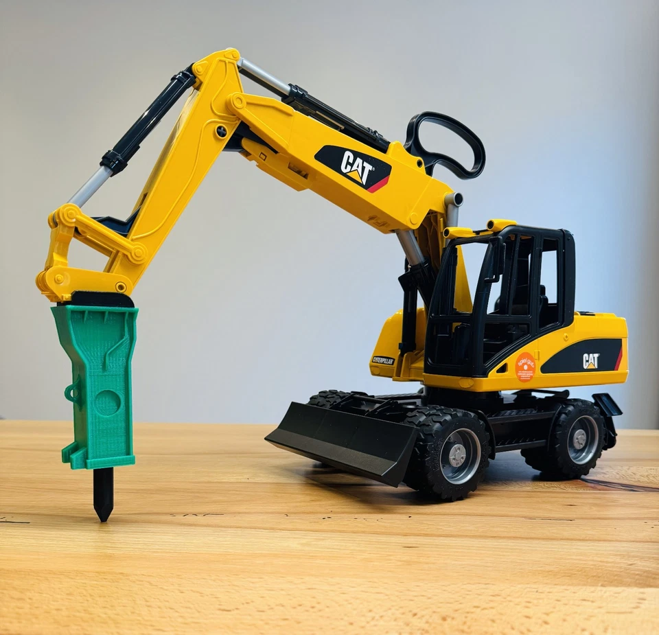 Bruder Bagger Abbruchhammer Hydraulikhammer Anbaugerät - Bild 3 von 4