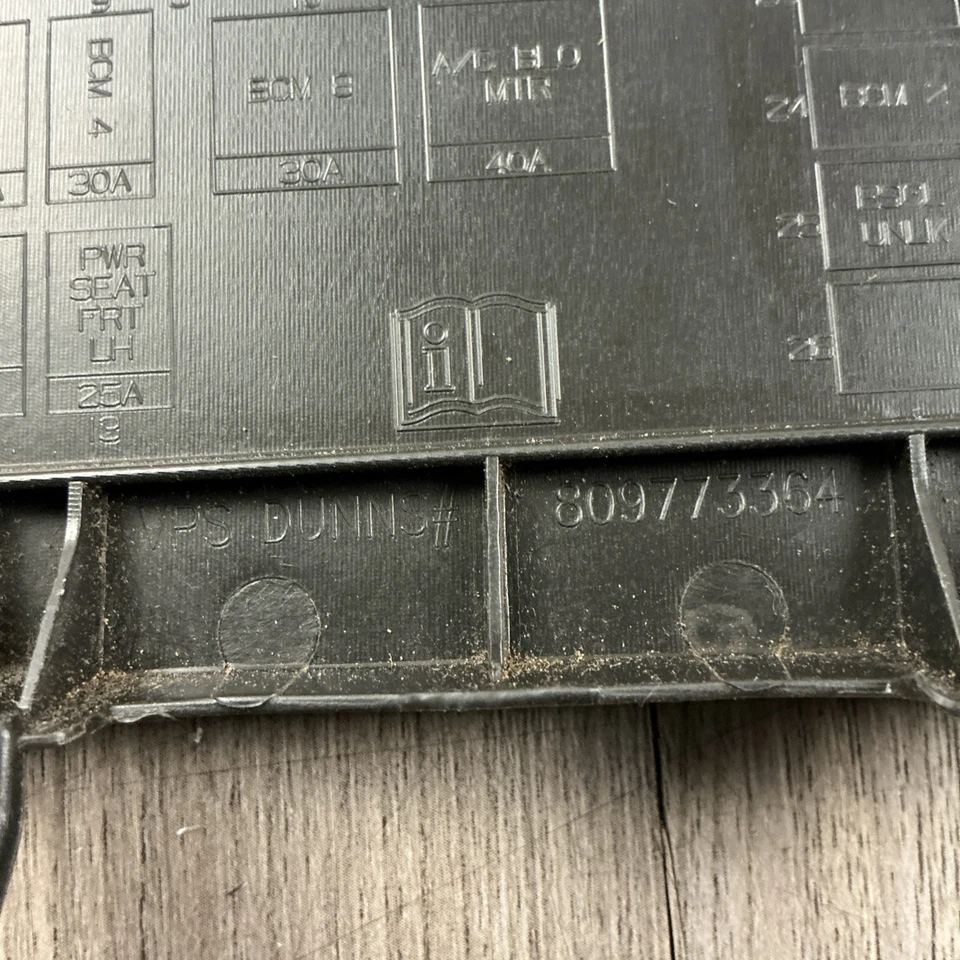 2011-2015 Chevy Cruze Interior Fuse Box Cover Driver Side Lower Dash Black OEM - Image 3 of 4