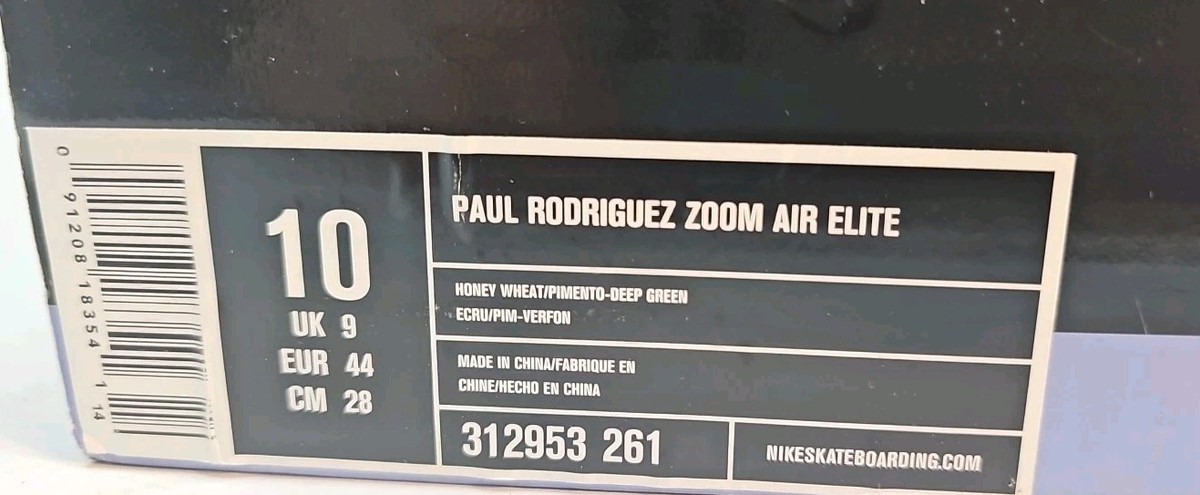 Size 10 - Nike Paul Rodriguez Zoom Air Elite Stash for sale online