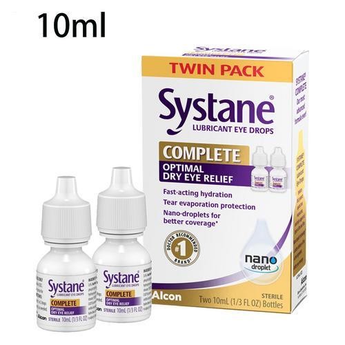 Systane Complete Lubricant Eye Drops, 10ml - 2 Pack Refresh Eye Drops
