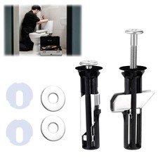 2 PCS Heavy Duty Toilet Seat Fastener Bolt kit, Universal Toilet Seat Bolt Kit