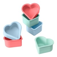 Lurch Flexiform Muffinliner Herz 6Er Set Silikon Pastel Mix