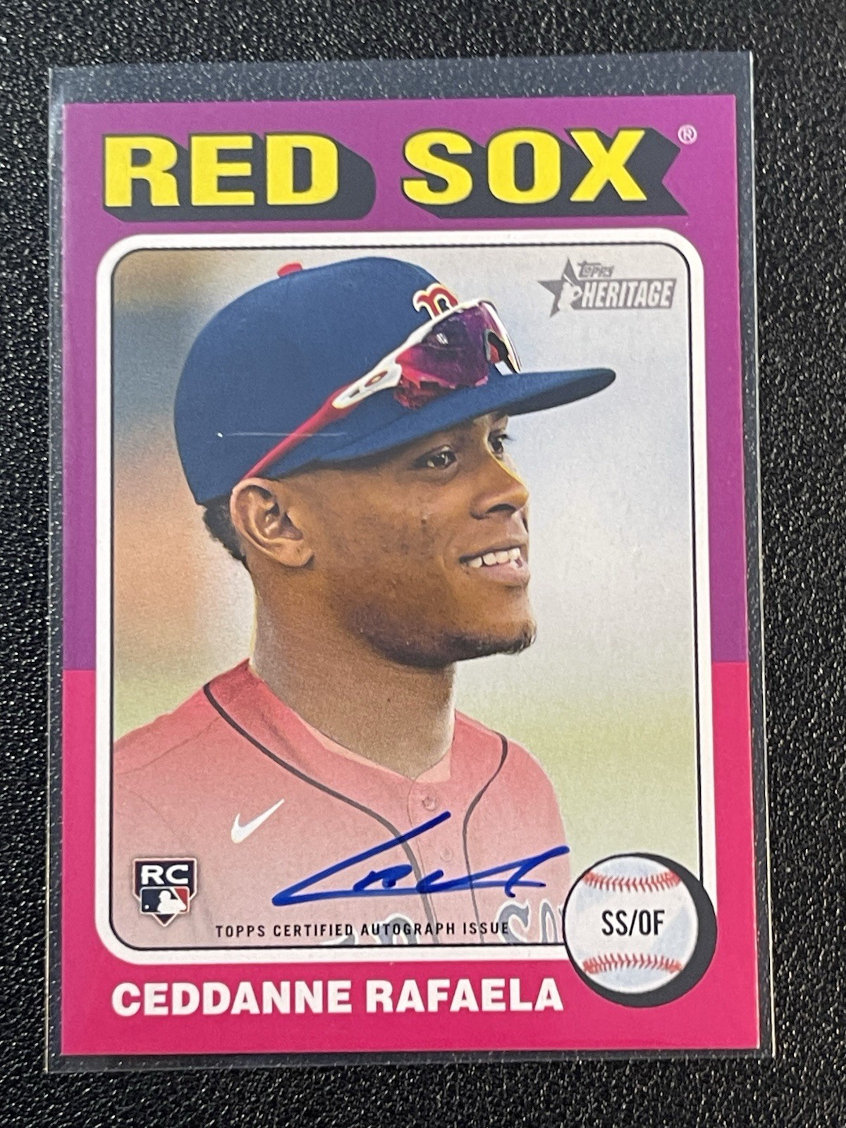 Ceddanne Rafaela 2024 Topps Heritage High Number REAL ONE AUTO RC #ROA-CR Boston