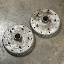 Porsche 356 B Front Brake Drum Pair 356b Drums Fuchs