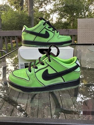 Nike Sb Dunk Low Pro Qs Powerpuff Girls “Buttercup” Size 10c
