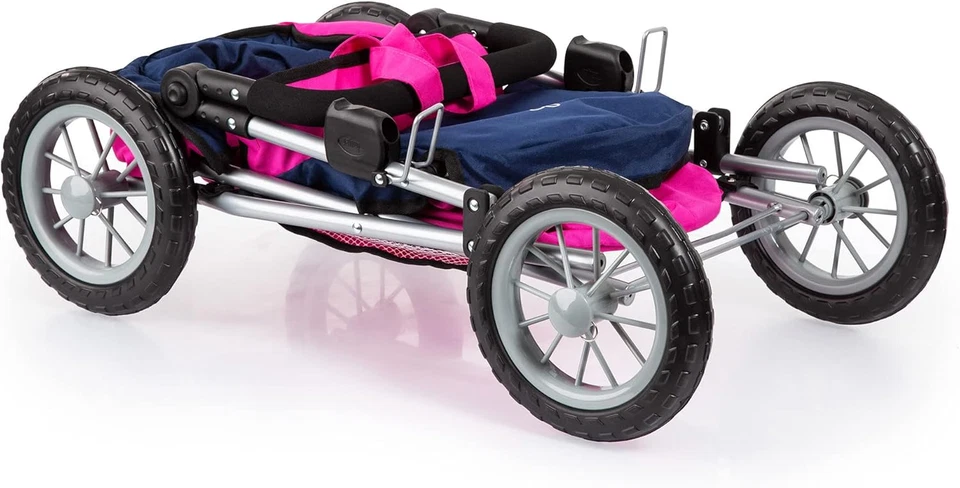 Cochecito para muñecas 13013AA de moda, cochecito, plegable, asa ajustable en altura, bolso Foto 2 de 4