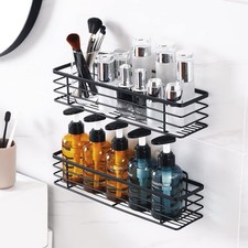 Adhesive Shower Caddy Rustproof Bathroom Shelf Organizer Wall Basket Stainless