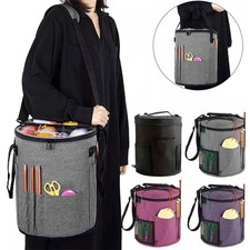 Knitting Bag, Large Capacity Crochet Tote Bag Portable Yarn Storage Organizer