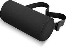 Lumbar Roll Pillow Memory Foam Back Pain Relief Posture Support Cushion Black