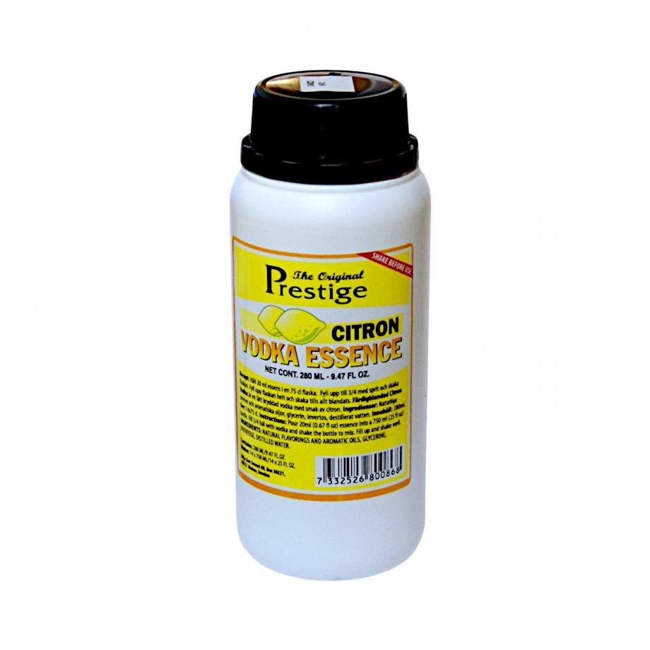 Original Prestige Spirit Flavouring Essence - Lemon Vodka - 280ml Bulk Bottle