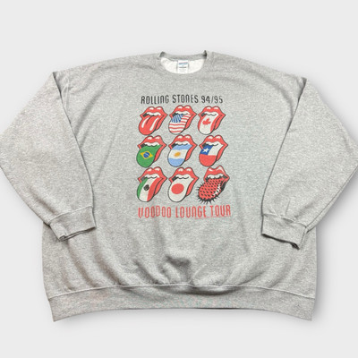 Rolling Stones 94/95 Voodoo Lounge Tour Retro Crewneck Sweatshirt Adult Size 2XL