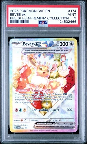 Pokémon Eevee ex 174 Scarlet & Violet Promo Holo EX PSA 9 2025