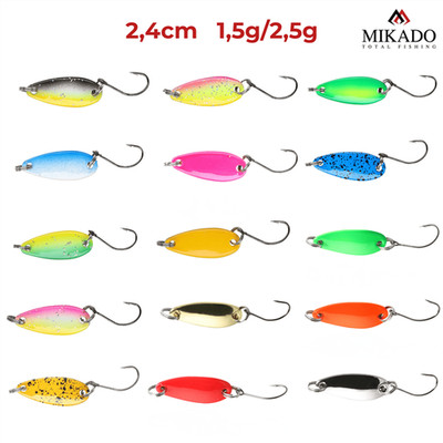 Mikado MINI SPOON super Spinn Köder Barsch Forelle Döbel 2,4cm 1,5g/2,5g