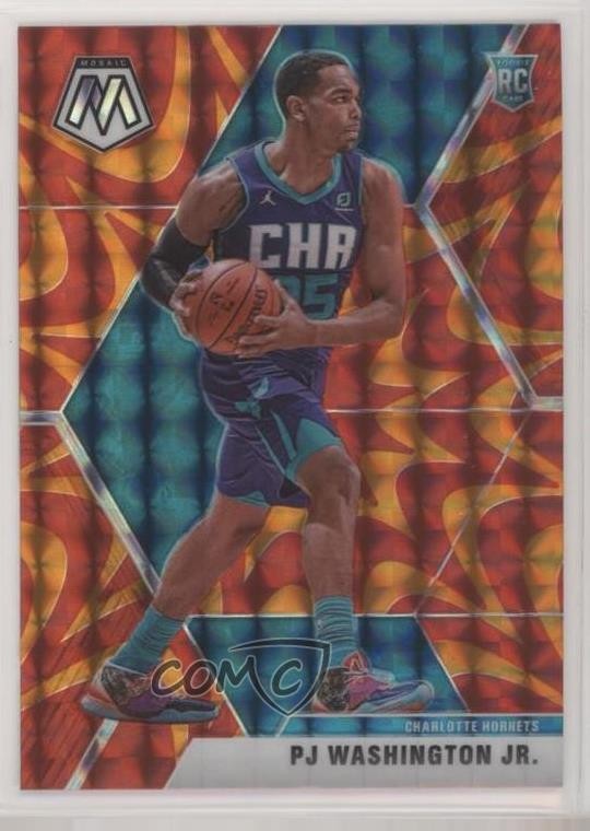 2019 Panini Mosaic Rookies Reactive Orange Prizm PJ Washington Jr #213 Rookie RC