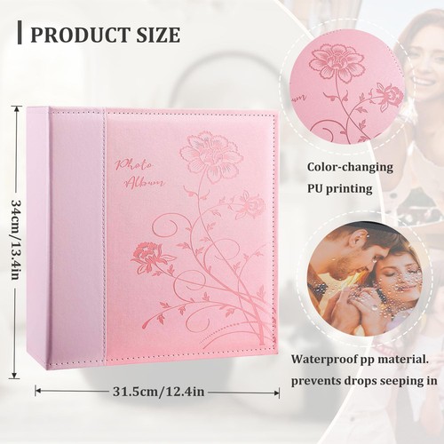 Photo Album 4x6 1000 Photos, Large Capacity Wedding Family Leather Cover Pict... - Picture 2 of 6
