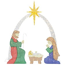 Meilocar 6 Ft Christmas Outdoor Nativity Scene Wled Lights For Homeopen Box