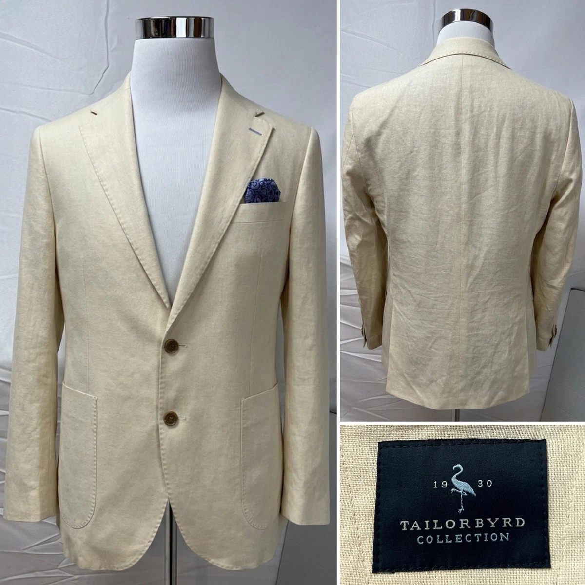 Tailorbyrd テーラーバード ジャケット 48R 新品 リネンコットン TailorByrd Clothing for Men for sale | eBay